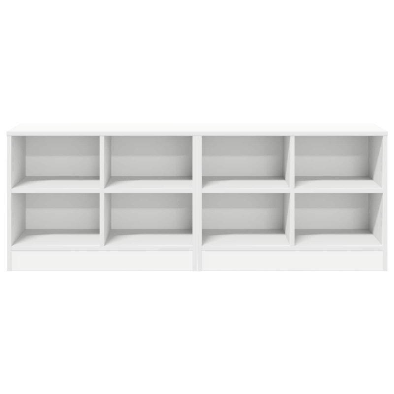 Szafka pod łóżko z półką 2 pcs Biały 66 x 33 x 48 cm