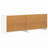 Szafka pod łóżko z półką 2 pcs Biały 66 x 33 x 48 cm