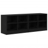 Szafka pod łóżko z półką 2 pcs Czarny dąb 66 x 33 x 48 cm