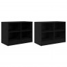 Szafka pod łóżko z półką 2 pcs Czarny dąb 66 x 33 x 48 cm