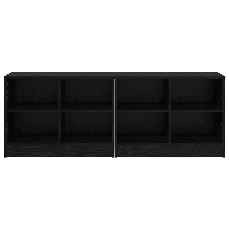 Szafka pod łóżko z półką 2 pcs Czarny dąb 66 x 33 x 48 cm