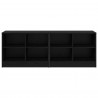 Szafka pod łóżko z półką 2 pcs Czarny dąb 66 x 33 x 48 cm