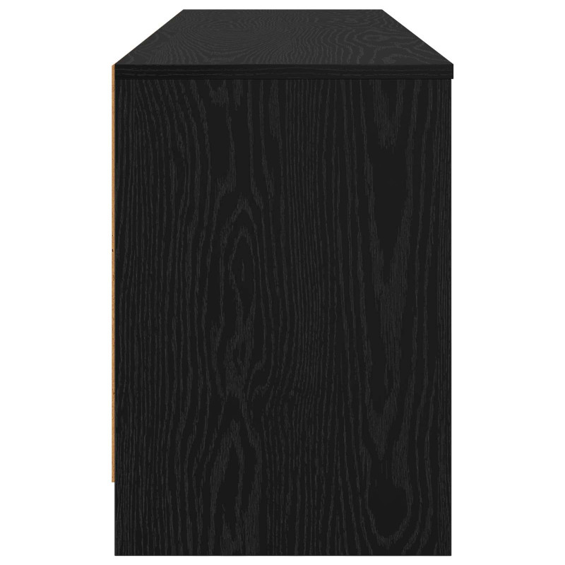 Szafka pod łóżko z półką 2 pcs Czarny dąb 66 x 33 x 48 cm