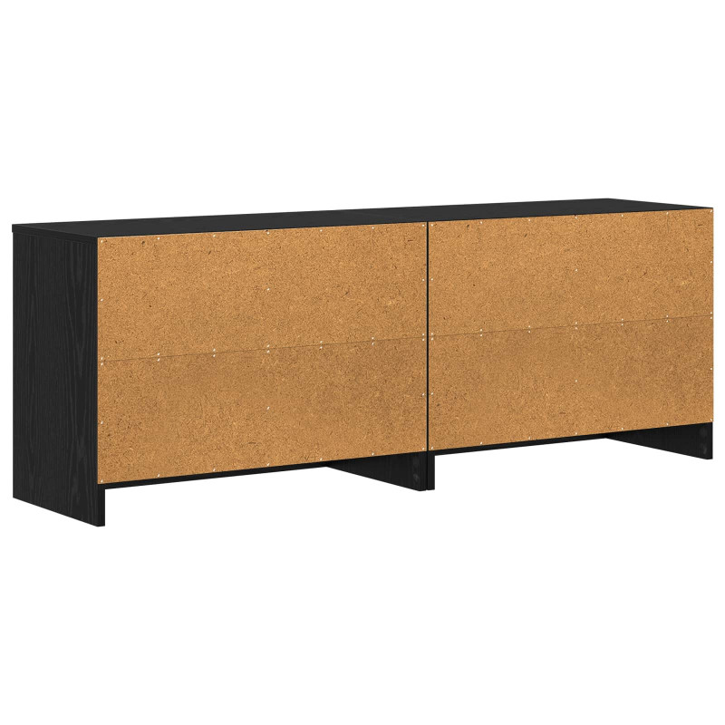 Szafka pod łóżko z półką 2 pcs Czarny dąb 66 x 33 x 48 cm