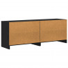Szafka pod łóżko z półką 2 pcs Czarny dąb 66 x 33 x 48 cm