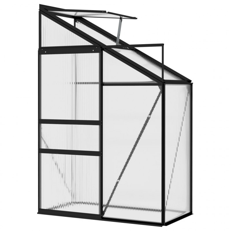 Szklarnia, antracytowa, aluminium, 1,38 m³