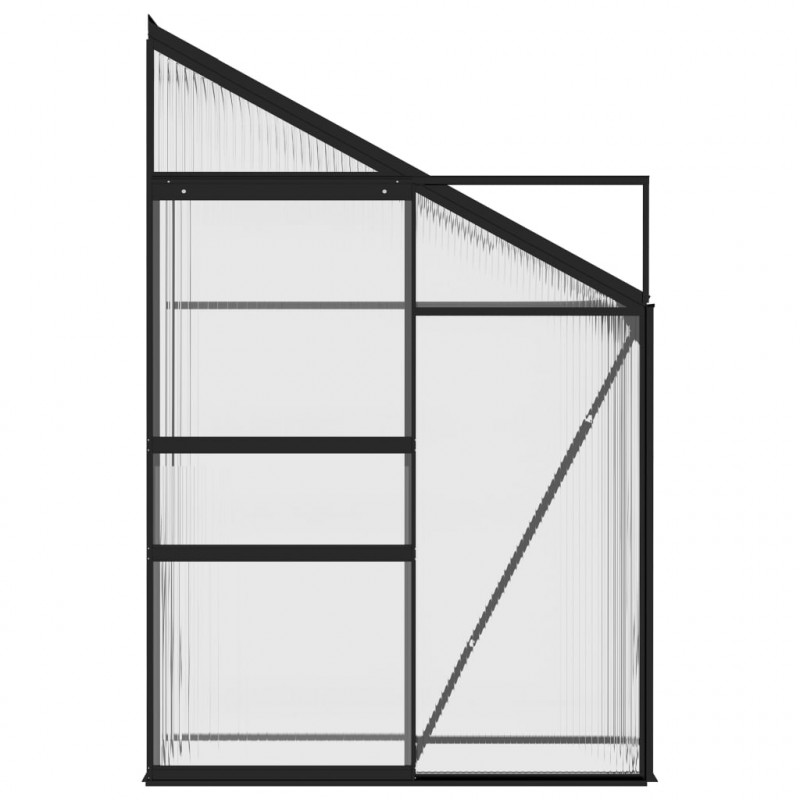 Szklarnia, antracytowa, aluminium, 1,38 m³