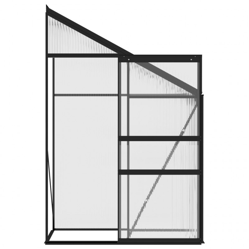 Szklarnia, antracytowa, aluminium, 1,38 m³