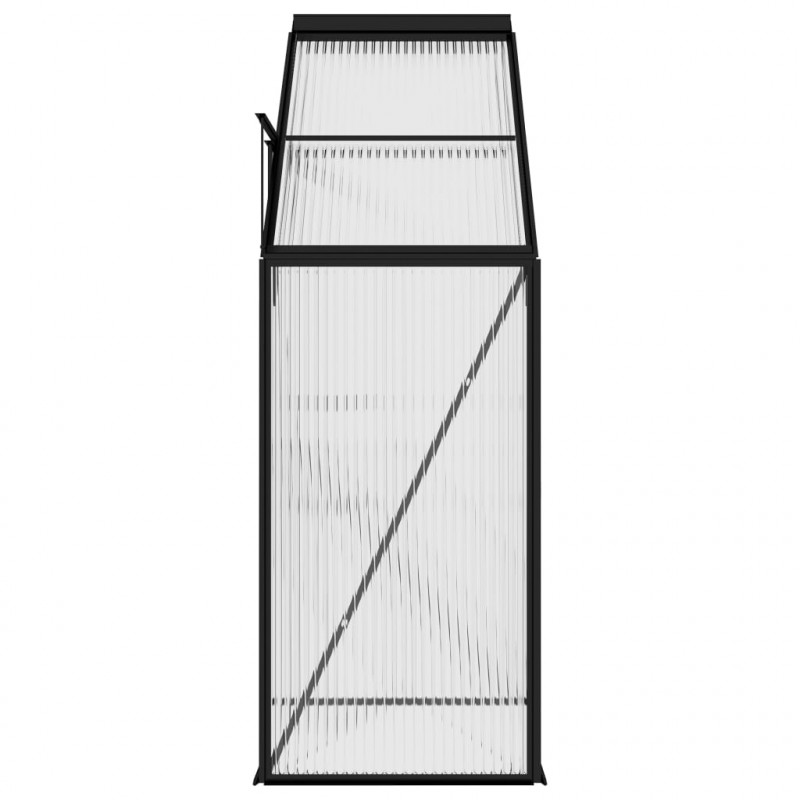 Szklarnia, antracytowa, aluminium, 1,38 m³