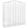 Kosze gabionowe, 13 szt, 200x50x200/220cm, galwanizowane żelazo