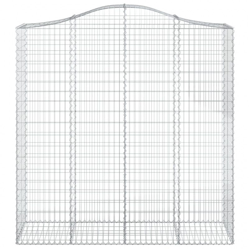 Kosze gabionowe, 13 szt, 200x50x200/220cm, galwanizowane żelazo