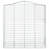 Kosze gabionowe, 13 szt, 200x50x200/220cm, galwanizowane żelazo