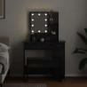 Zestaw lustra LED 2 pcs Czarny Dąb Materiał drewnopochodny