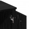 Zestaw lustra LED 2 pcs Czarny Dąb Materiał drewnopochodny