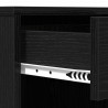 Zestaw toaletowy z LED 4 pcs Czarny Dąb Materiał drewnopochodny
