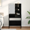 Zestaw lustra LED 2 pcs Czarny Dąb Materiał drewnopochodny