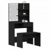 Zestaw lustra LED 2 pcs Czarny Dąb Materiał drewnopochodny