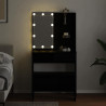 Zestaw lustra LED 2 pcs Czarny Dąb Materiał drewnopochodny