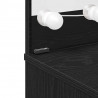 Zestaw lustra LED 2 pcs Czarny Dąb Materiał drewnopochodny