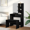 Zestaw toaletki 2 pcs Czarny Dąb Materiał drewnopochodny