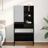 Zestaw toaletki 2 pcs Czarny Dąb Materiał drewnopochodny
