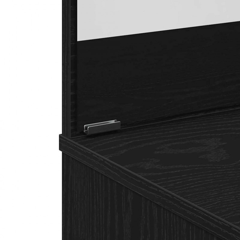 Zestaw toaletki 2 pcs Czarny Dąb Materiał drewnopochodny