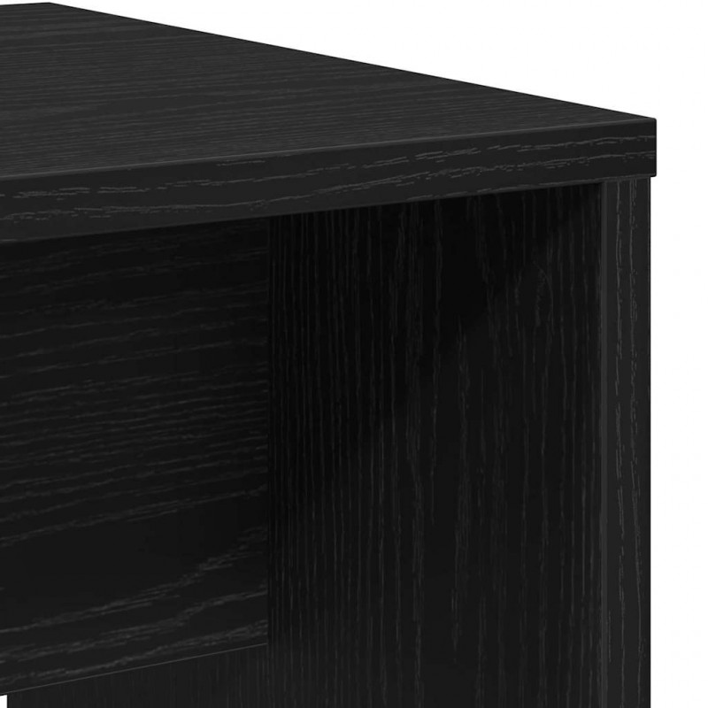 Zestaw toaletki 2 pcs Czarny Dąb Materiał drewnopochodny