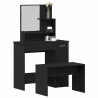 Zestaw toaletki 2 pcs Czarny Dąb Materiał drewnopochodny