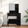 Zestaw toaletki 2 pcs Czarny Dąb Materiał drewnopochodny