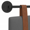 Wezgłowie wiszące Z lampą LED ciemnoszary Antyczny PU