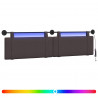 Wezgłowie wiszące Z lampą LED Ciemny brąz tkanina