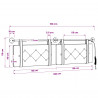 Wezgłowie wiszące Z lampą LED kremowy Ekoskóra