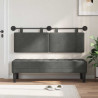 Wezgłowie wiszące Z lampą LED ciemnoszary Tkanina sztruksowa