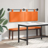 Wezgłowie wiszące Z lampą LED pomarańczowy Tkanina sztruksowa