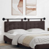 Wezgłowie wiszące Z lampą LED Ciemny brąz tkanina