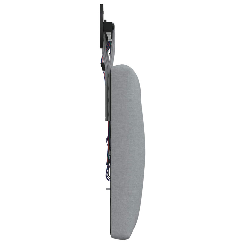 Wezgłowie wiszące Z lampą LED jasnoszary tkanina