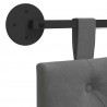 Wezgłowie wiszące Z lampą LED ciemnoszary Welur