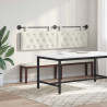 Wezgłowie wiszące Z lampą LED kremowy Welur