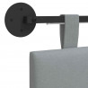 Wezgłowie wiszące Z lampą LED jasnoszary tkanina