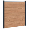 Panel ogrodzeniowy 2 pcs WPC i aluminium brązowy