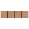 Panel ogrodzeniowy 4 pcs WPC i aluminium brązowy