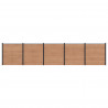 Panel ogrodzeniowy 5 pcs WPC i aluminium brązowy
