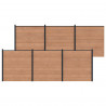 Panel ogrodzeniowy 6 pcs WPC i aluminium brązowy