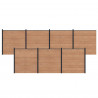 Panel ogrodzeniowy 7 pcs WPC i aluminium brązowy