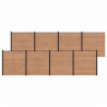 Panel ogrodzeniowy 8 pcs WPC i aluminium brązowy