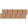 Panel ogrodzeniowy 10 pcs WPC i aluminium brązowy