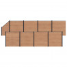 Panel ogrodzeniowy 9 pcs WPC i aluminium brązowy