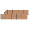 Panel ogrodzeniowy 10 pcs WPC i aluminium brązowy