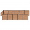 Panel ogrodzeniowy 11 pcs WPC i aluminium brązowy