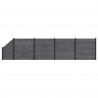 Panel ogrodzeniowy 5 pcs WPC i aluminium Szary